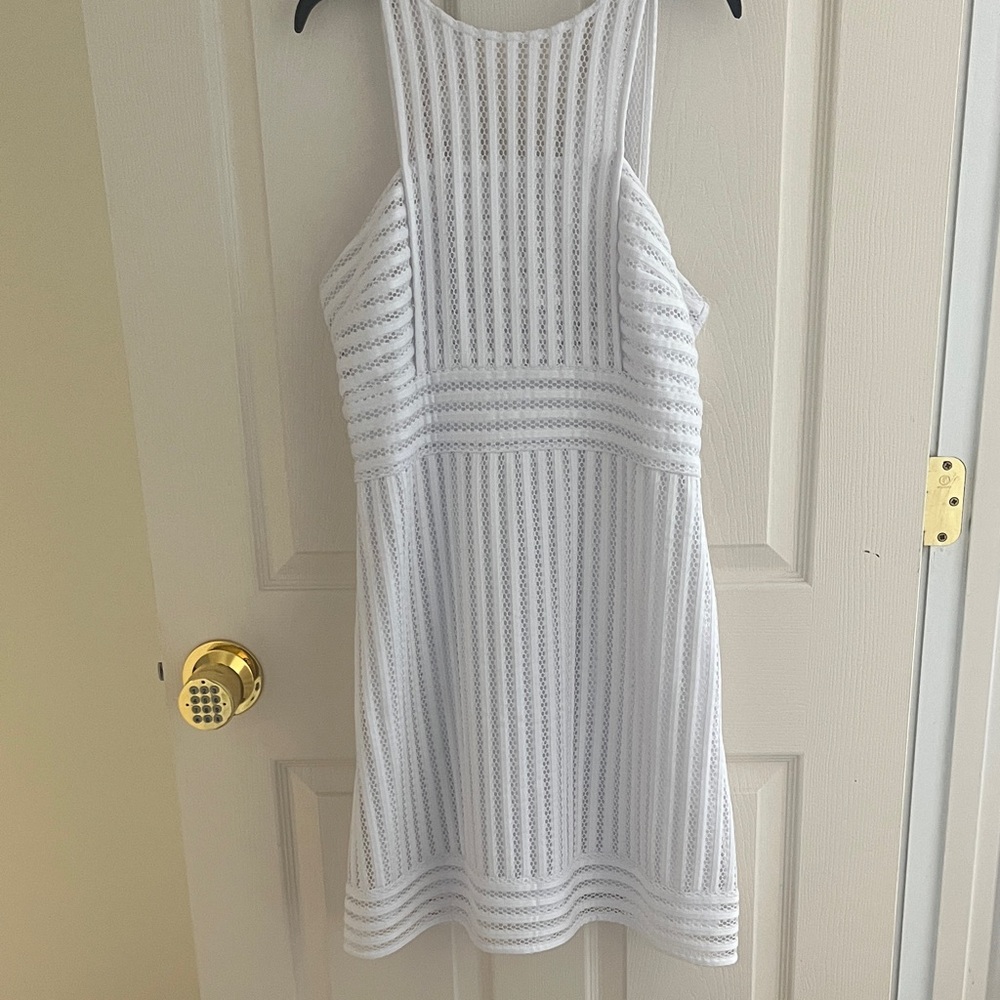 Lilly Pulitzer White Eyelet Knit Halter Dress